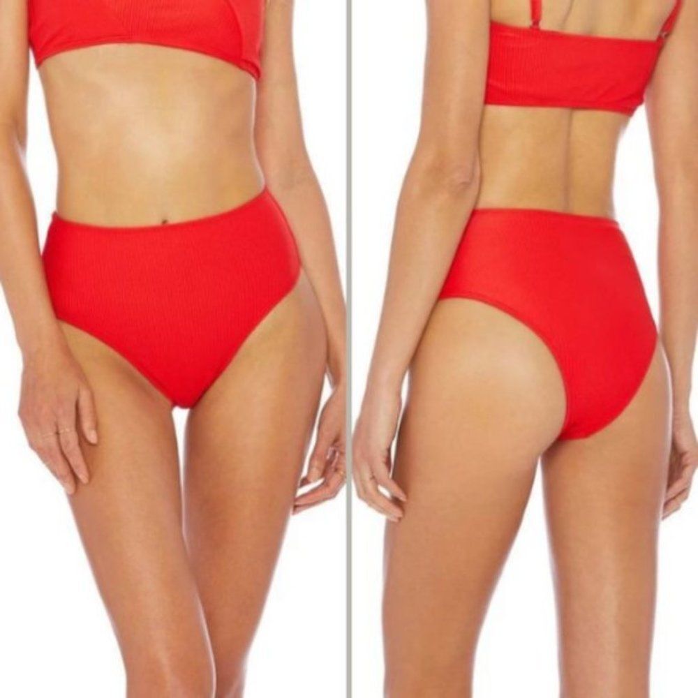 NWT Ellejay Carolyn High Waisted Bikini Bottom | L